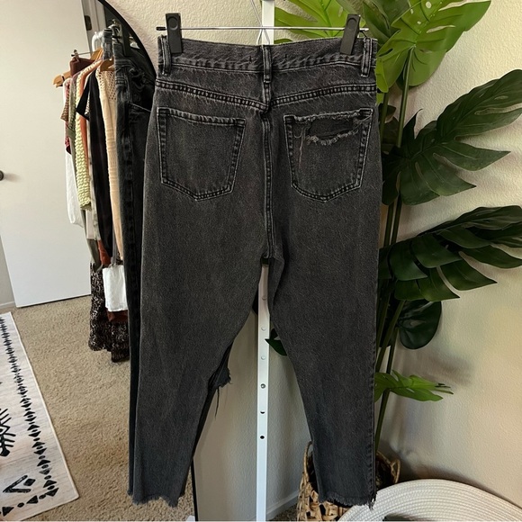 ✨ PacSun Black Distressed Button Fly Jeans 27 | Edgy High-Rise Grunge Denim - Picture 7 of 7